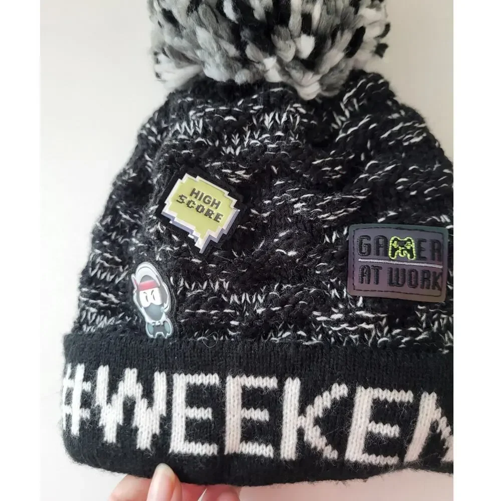 Children's Place Boys Pom Beanie Hat Size S/M (4-7) Gamer Weekend WARM!